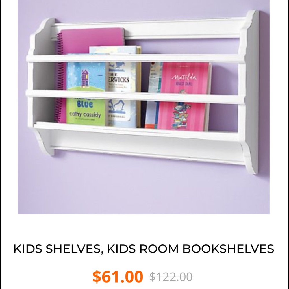 Kids white book shelf (land of Nod)